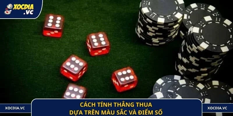 Cách tính thắng thua dựa trên màu sắc và điểm số