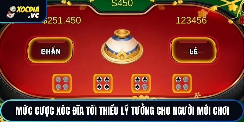 Mức cược xóc đĩa tối thiểu lý tưởng cho người mới chơi